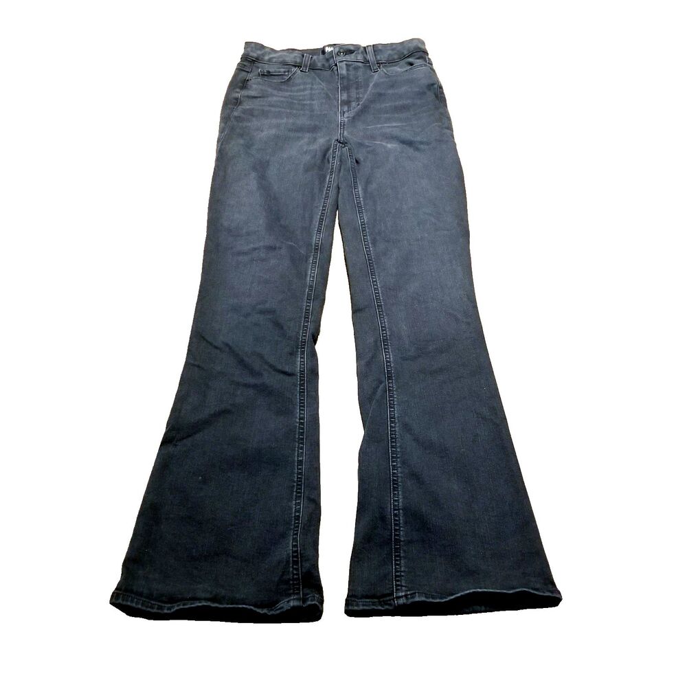 Paige High Rise Laurel Canyon Jeans Women's Size 28 Black Flare Stretch (28×31)